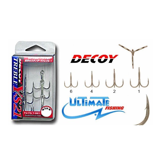 Decoy YS21 Treble Hooks - freddiethepillowandfriends.co.uk Decoy YS21 Treble Hooks