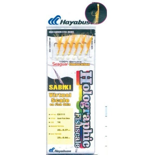 Hayabusa Gold Flasher Sabiki EX111 Size 14 - freddiethepillowandfriends.co.uk Hayabusa Gold Flasher Sabiki EX111 Size 14