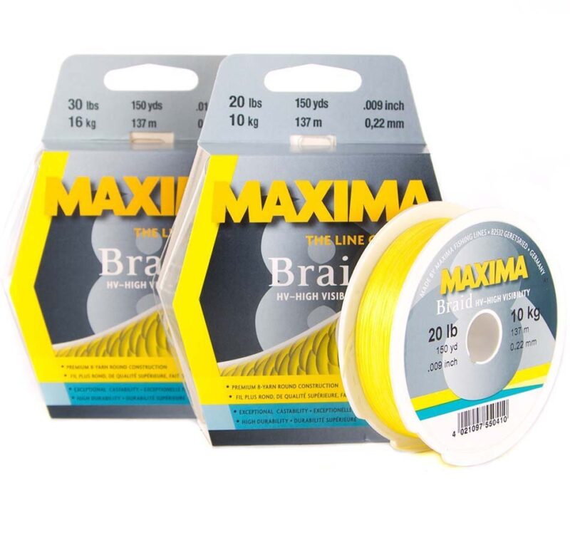 Maxima Braid 10lb Hi-Viz Yellow