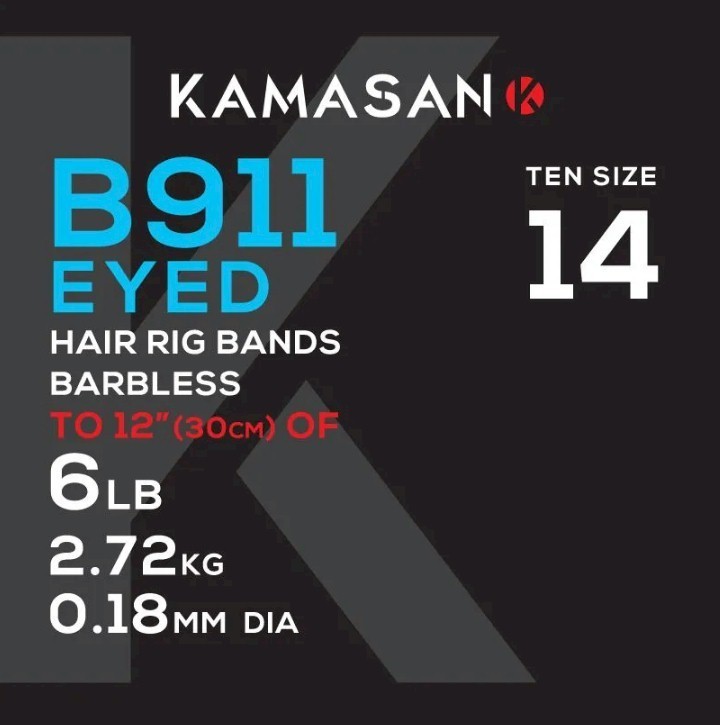 Kamasan B911EB Hooks To Nylon W Bait Band