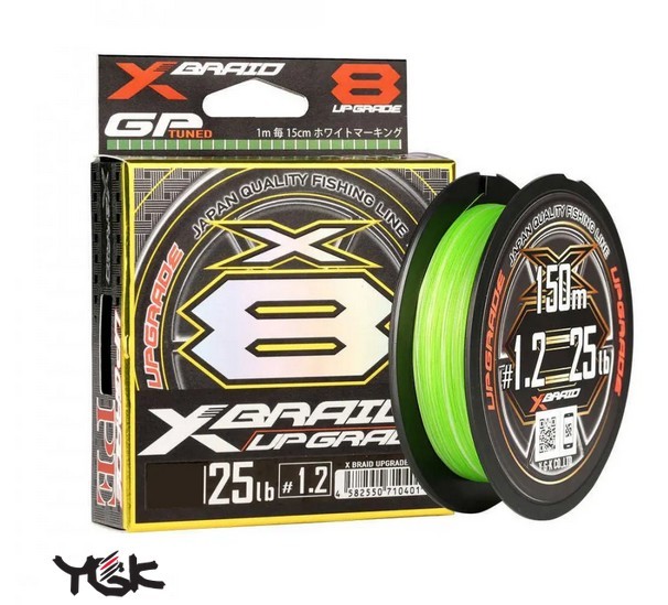 YGK G-Soul Upgrade 8 Braid Hi Viz Lime Green 150m