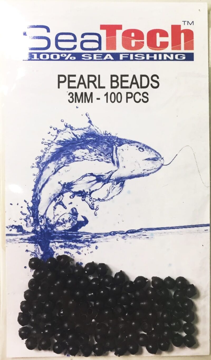 Seatech Black 3mm Round Trace Beads