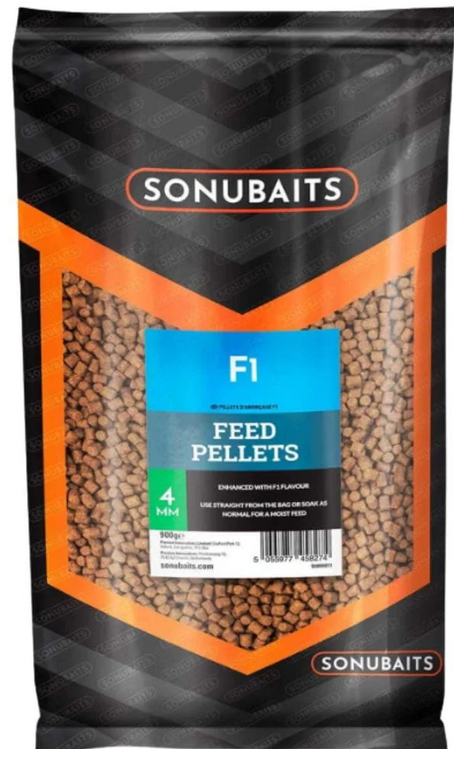 Sonubaits F1 4mm Feed Pellets 900g - freddiethepillowandfriends.co.uk Sonubaits F1 4mm Feed Pellets 900g
