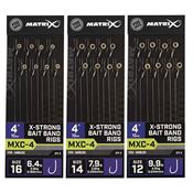 Matrix MXC-4 X-Strong Bait Band Barbless Rigs Size 12